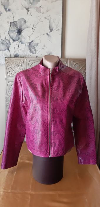 Geacă snake print, piele eco, NEW LOOK.