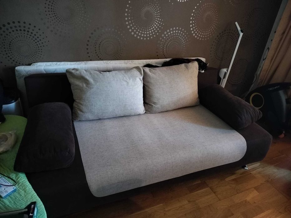 Canapea extensibilă KringX Drammen, maro – stare foarte bună