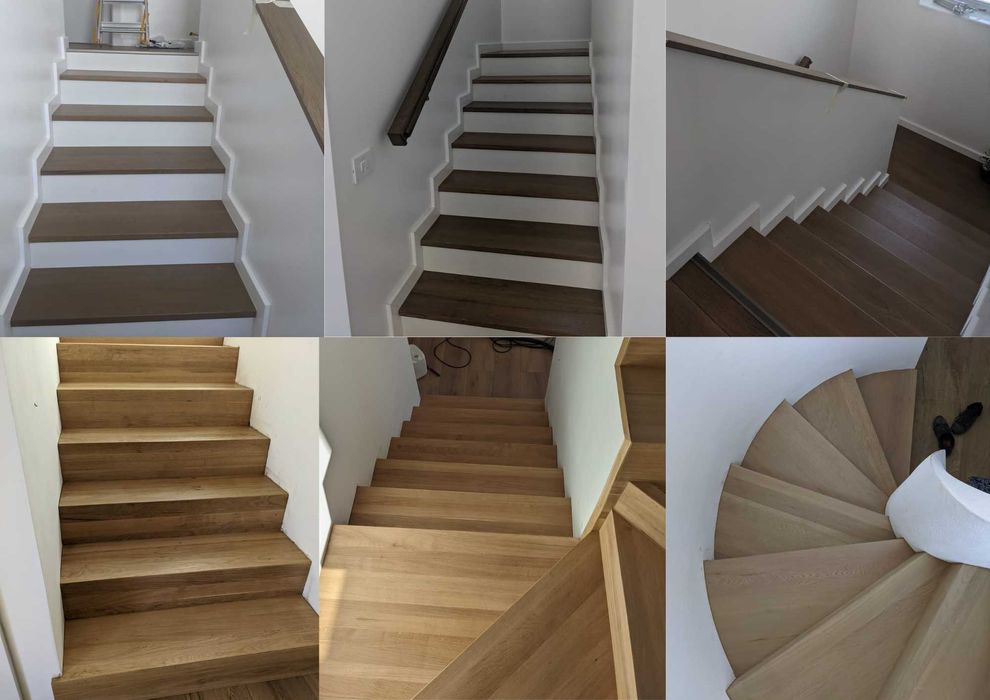 Scari din lemn masiv de stejar