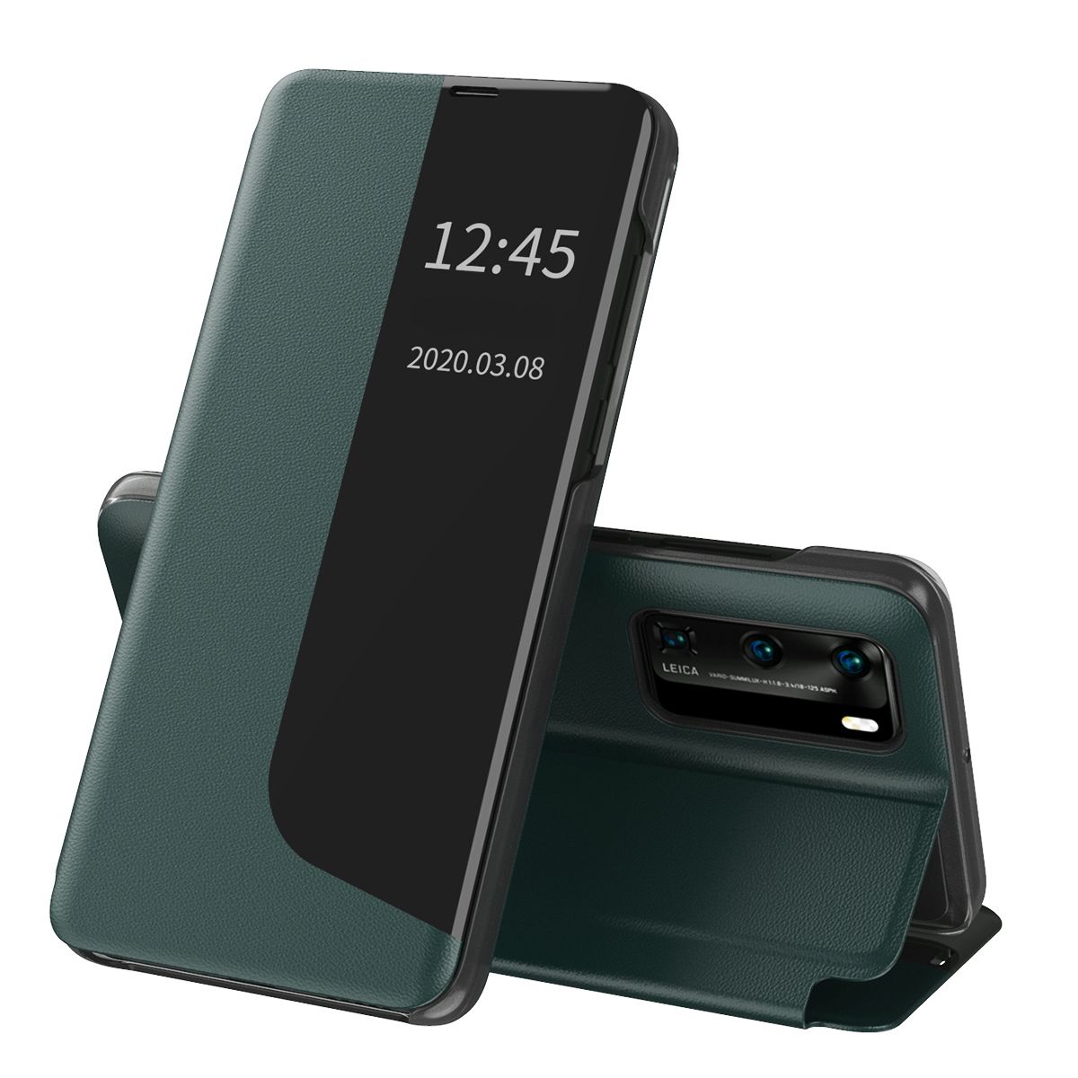 Husa tip carte pentru Huawei P40 - Dark Green