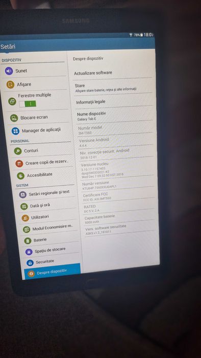 Tableta samsung galaxy tab E