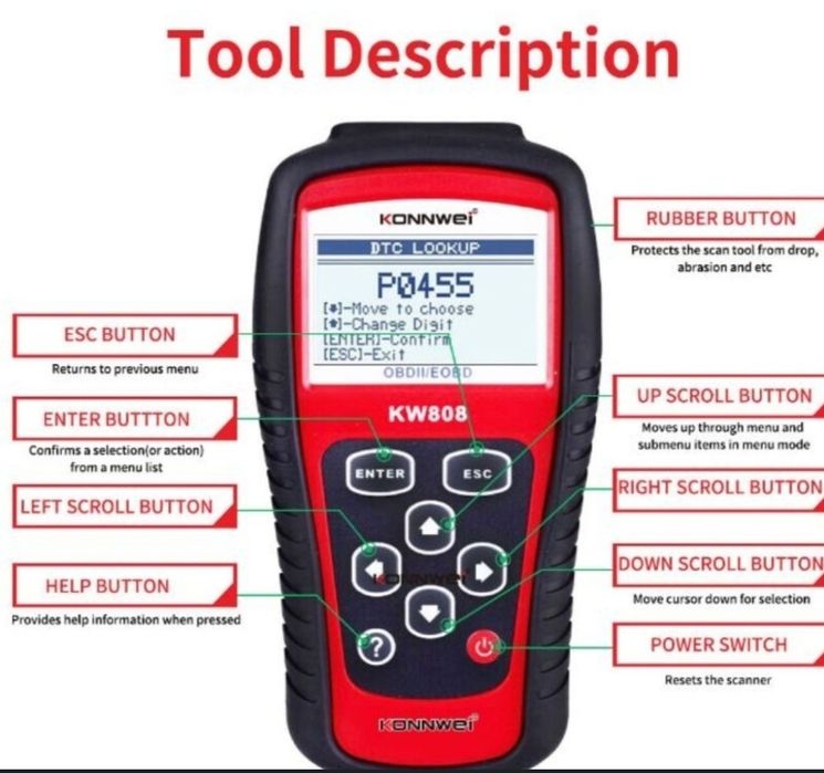 Aparat de diagnoza Tester auto profesional KONNWEI KW808