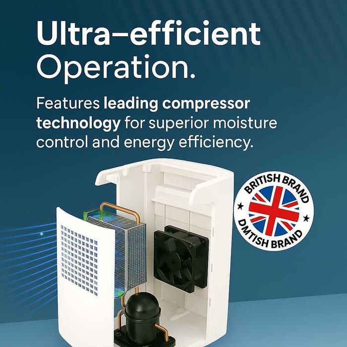 Devola 12 л/ден обезвлажнител и HEPA H13 пречиствател на въздух,DVH12L