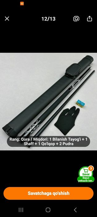 Mustahkam 13mm Uchi Bilan Bilyard Kiyi