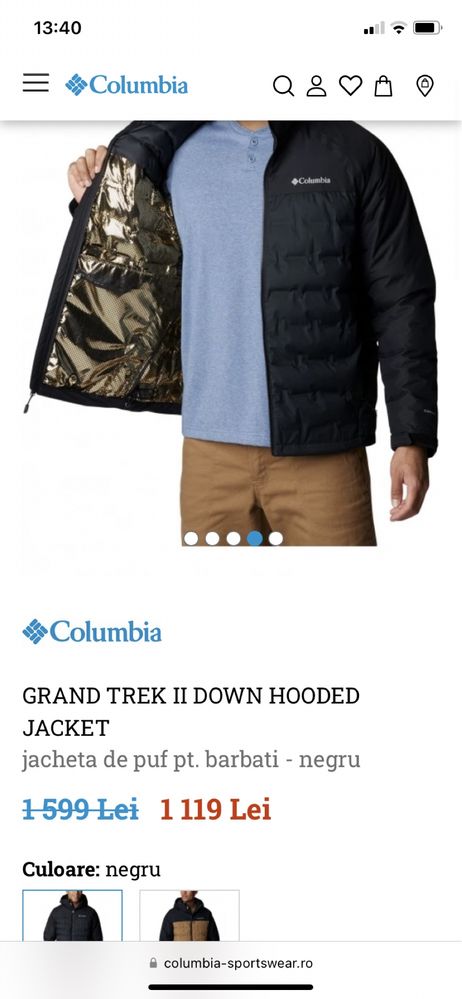 Geaca Columbia Grand Trek II Down Hooded Jacket