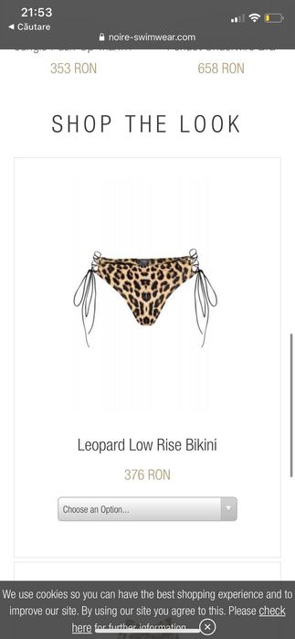 Vând costum de baie Noire Swimwear