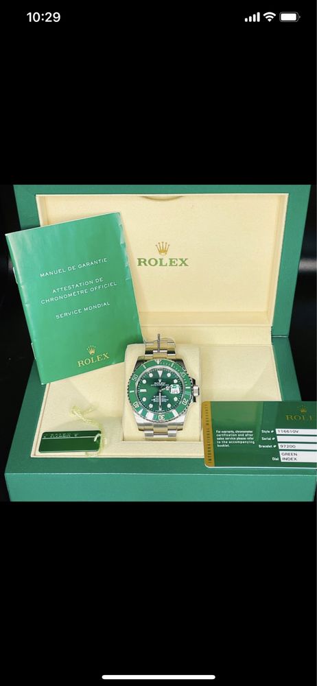 Rolex Hulk Submariner Ceramic Verde