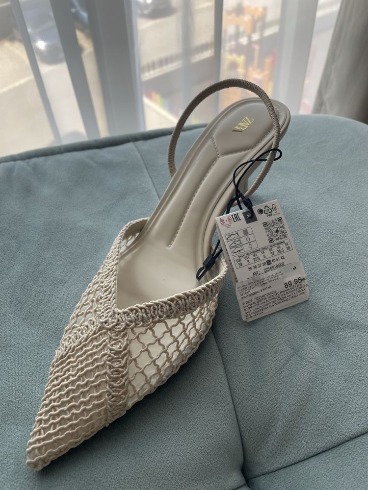 Обувки с ток Zara 39