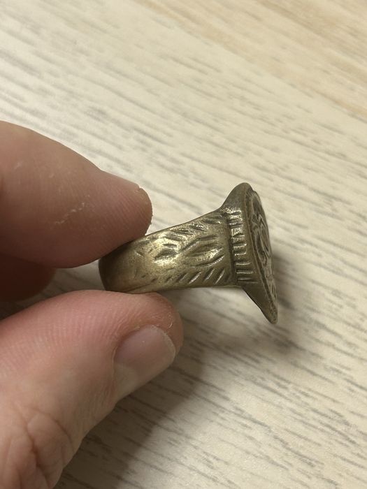 Inel vechi antic vintage si moneda veche 1789