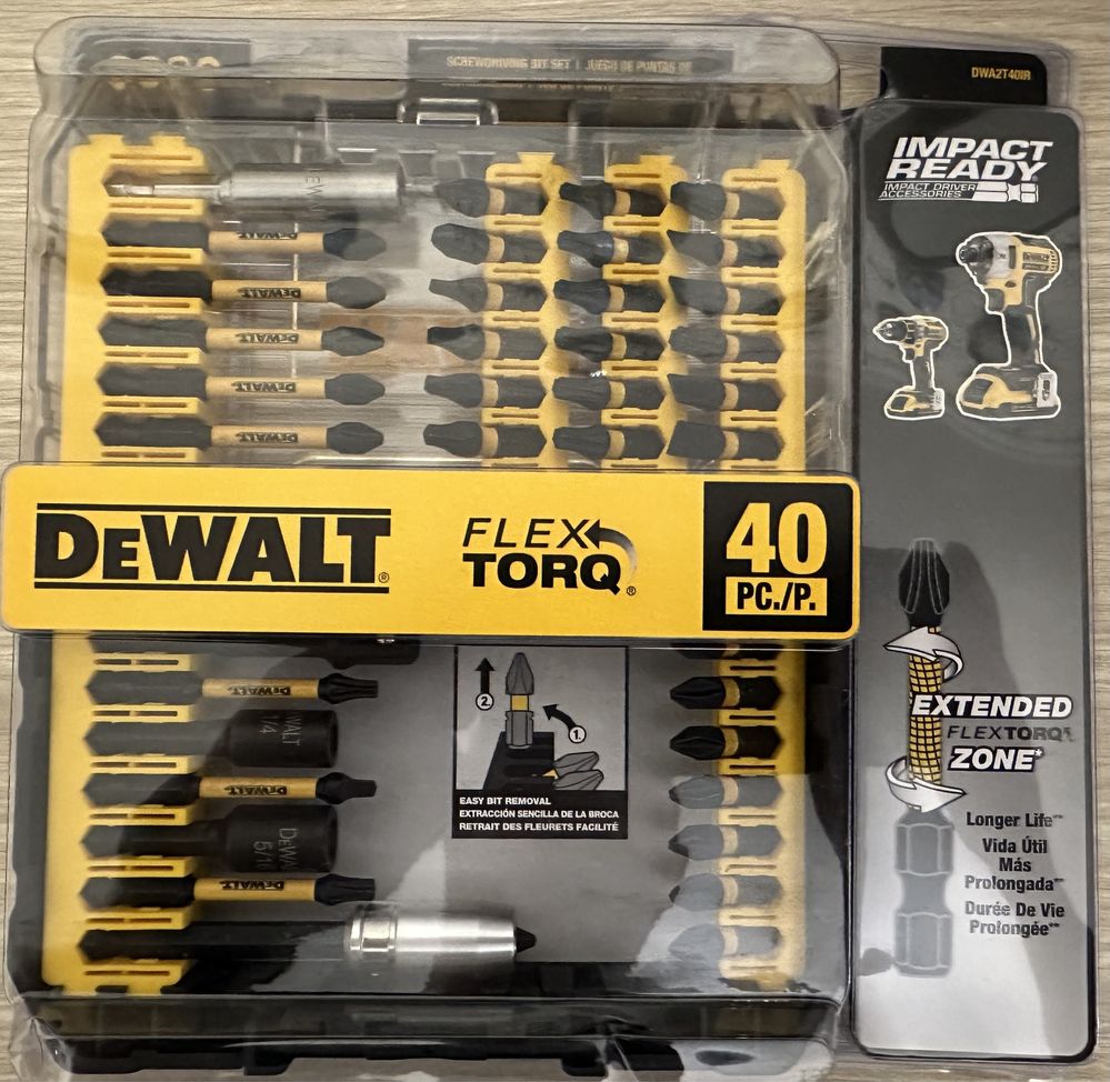 Набор бит 40 шт DEWALT DWA2T40IR Impact Ready
