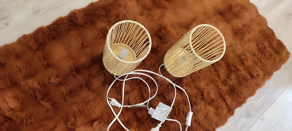 Set două lămpi decorative în stil boem/natural,eticheta, design modern