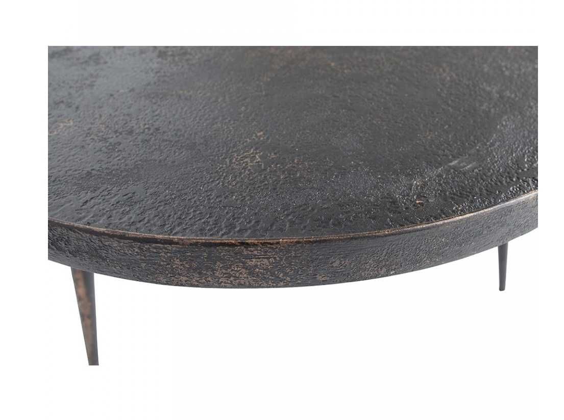 Masa laterala neagra din metal si lemn 58 cm Bounds BePureHome