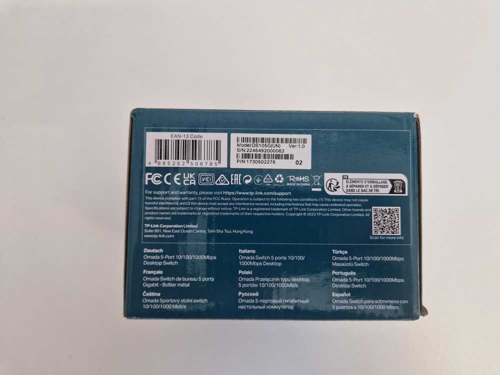 Switch TP-Link LS1005G, 5 порта 10/100 /1000Mbps
