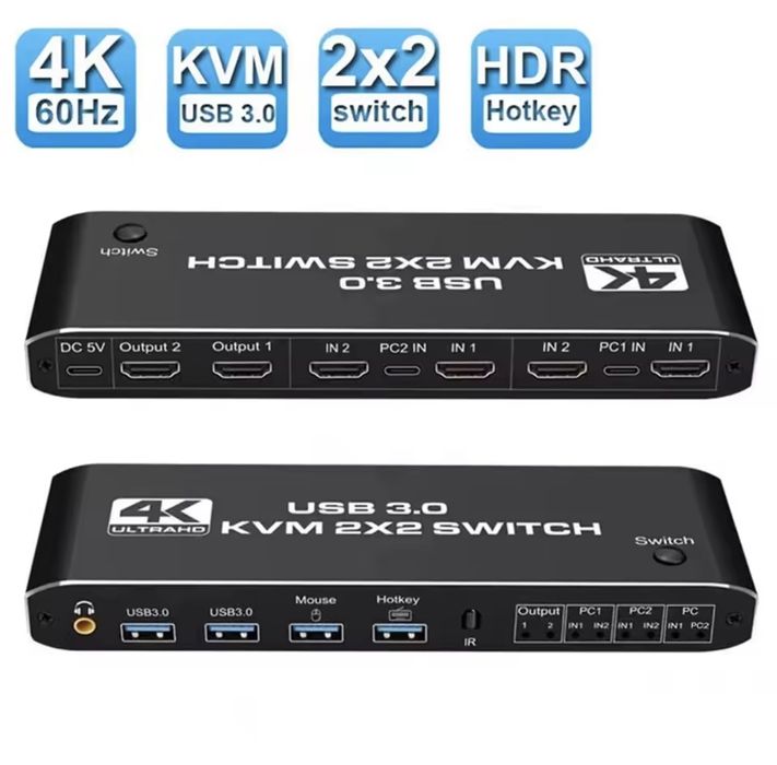 Докинг за два монитора Dual Monitor KVM