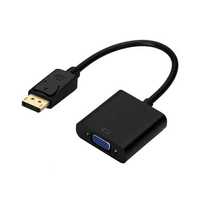 Cablu adaptor Displayport tata la VGA mama, negru