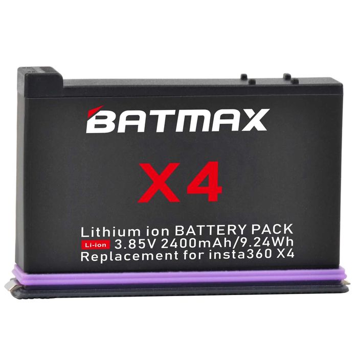 Set 2 acumulatori 2400mAh + incarcator triplu camere Insta360 X4