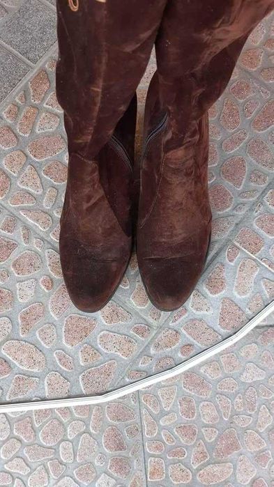 Дамски ботуши, велурени