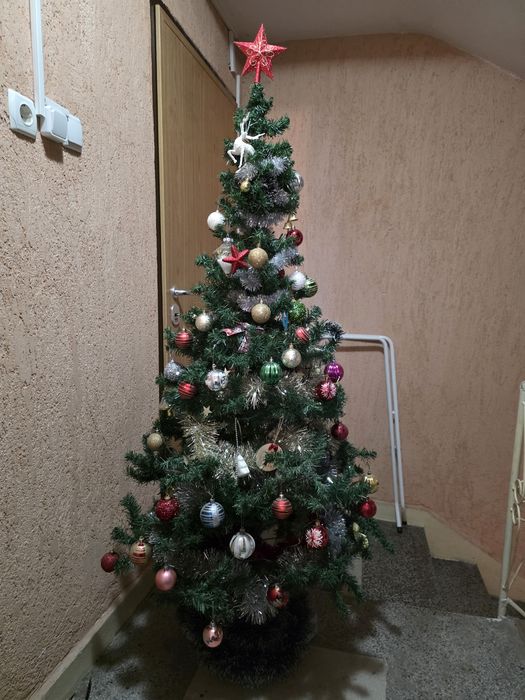 Украсена коледна елха 175см.