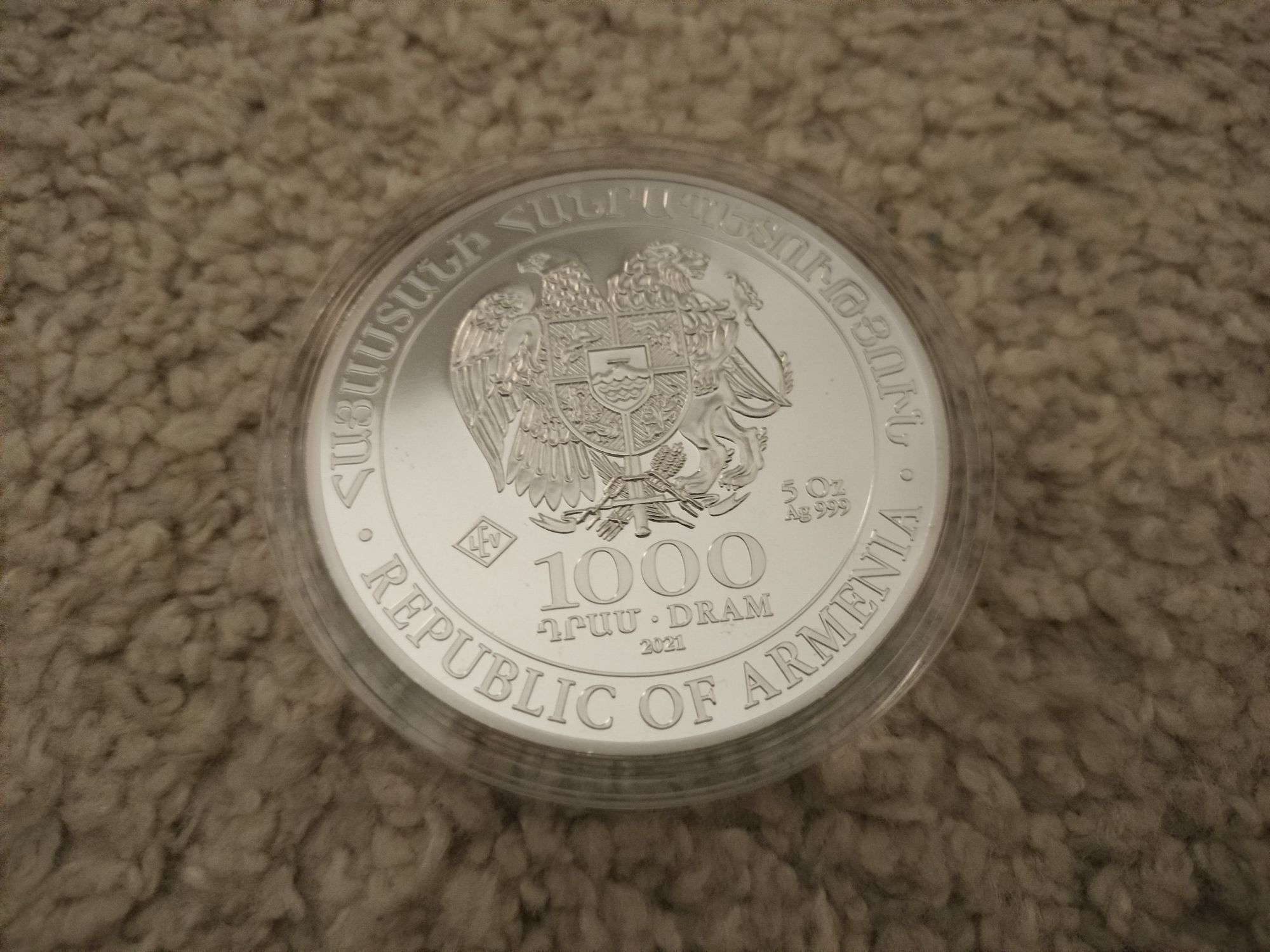 Moneda din argint 999 de 5 oz Arca lui NOE 2021
