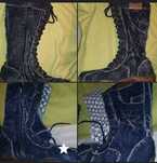2 perechi ghete noi nr. 36/37/38/40 blugi/jeans/denim negru/bleumarin
