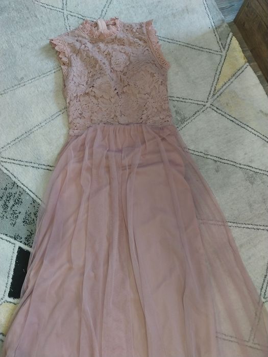 Дантела  рокля с тюл