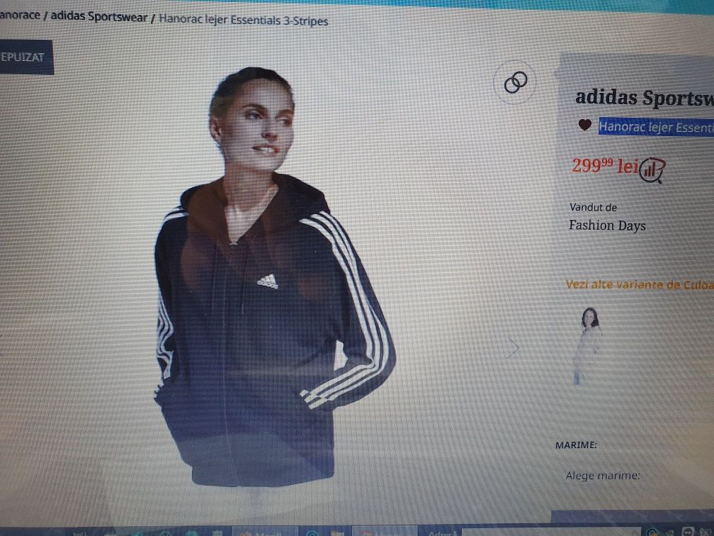 Hanorac Adidas Essentials mar XL-XXL nou
