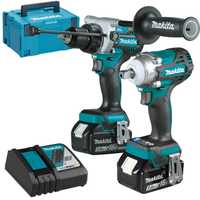 MAKITA SET 2 SCULE BRUSHLESS găurit cu percuție +  înșurubat cu impact