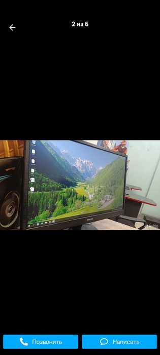 Monitor Монитор Philips диагональ 22 обмен на телефон smart серебро