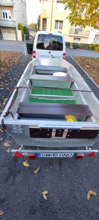 Barca aluminiu 3.55m + trailer