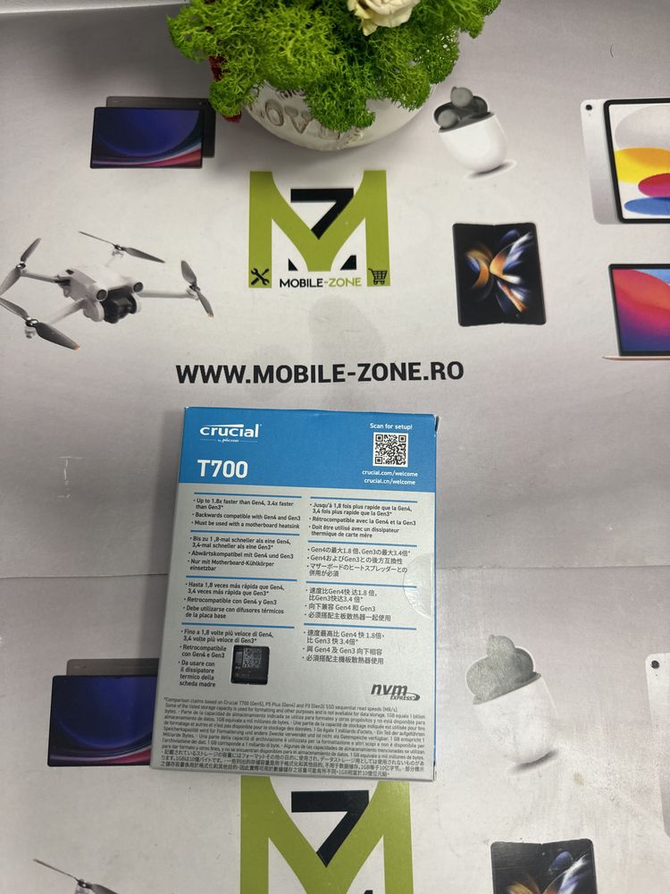 Mobile Zone SSD crucial t700 1tb 11700mbs