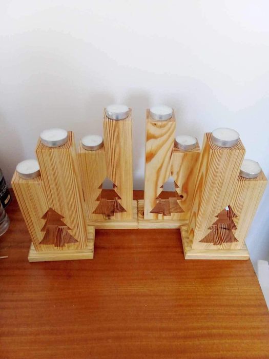 Дървени коледни декорации