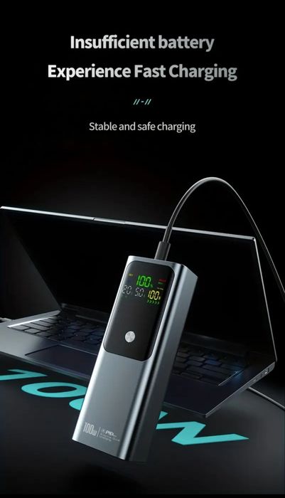 18000mAh, Power Bank 100W с быстрой зарядкой, 3 порта