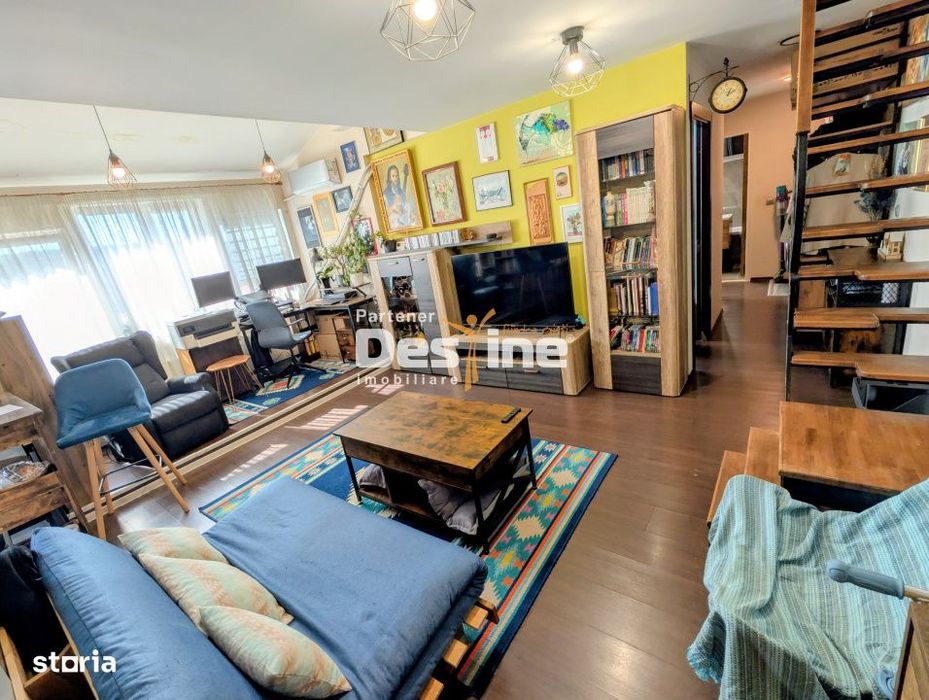 Apartament 4 camere tip mansarda 78mp mobilat utilat Alexandru cel Bun