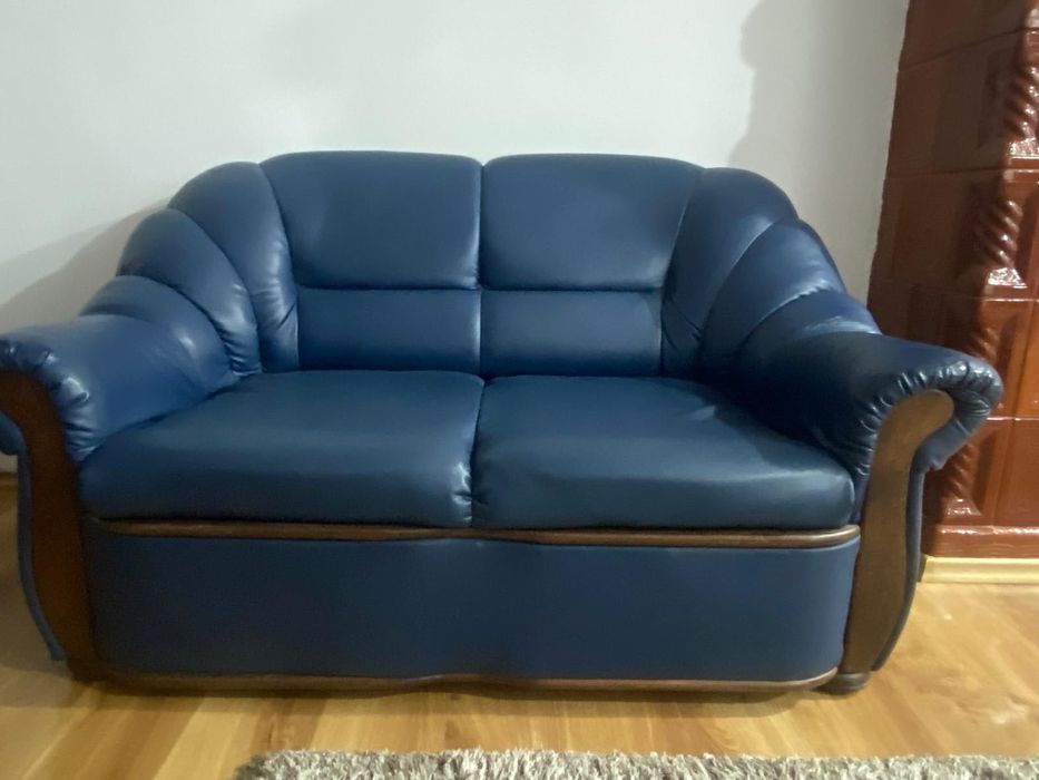 Set de două canapele albastre