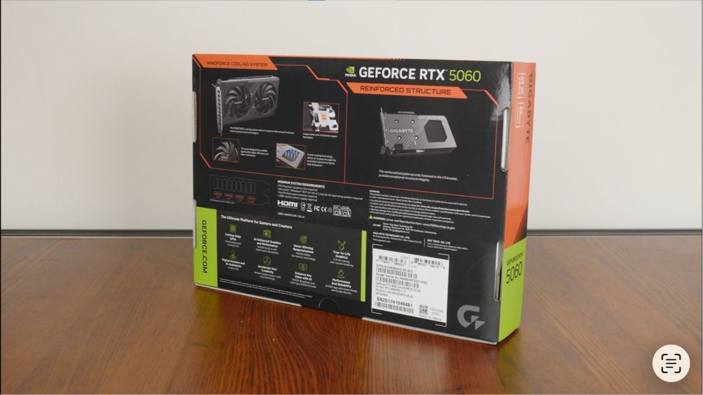 Placa video GIGABYTE GeForce RTX 5060 WINDFORCE OC 8GB