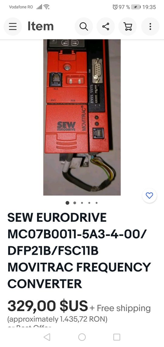 Convertizor frecvență 0,55kw SEW