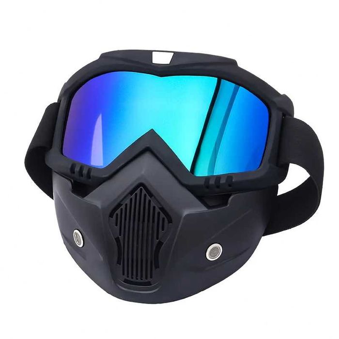 Masca full face cu ochelari detasabili ski snowboard motocicleta atv
