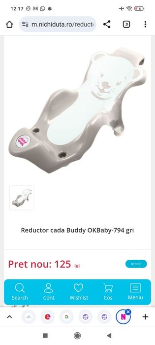 oricare Cadita insert silicon baie reductor fotoliu spuma bebe