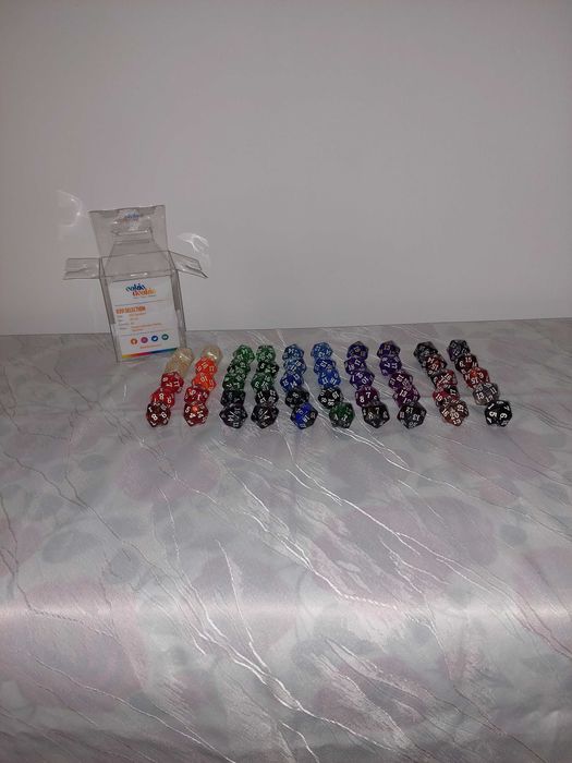 Set zaruri D20 colorate 22 mm