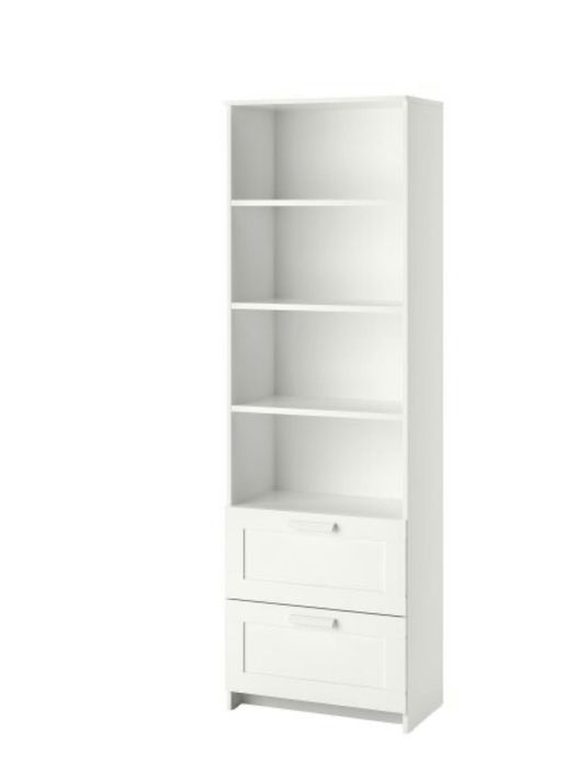 Бял библиотечен шкаф