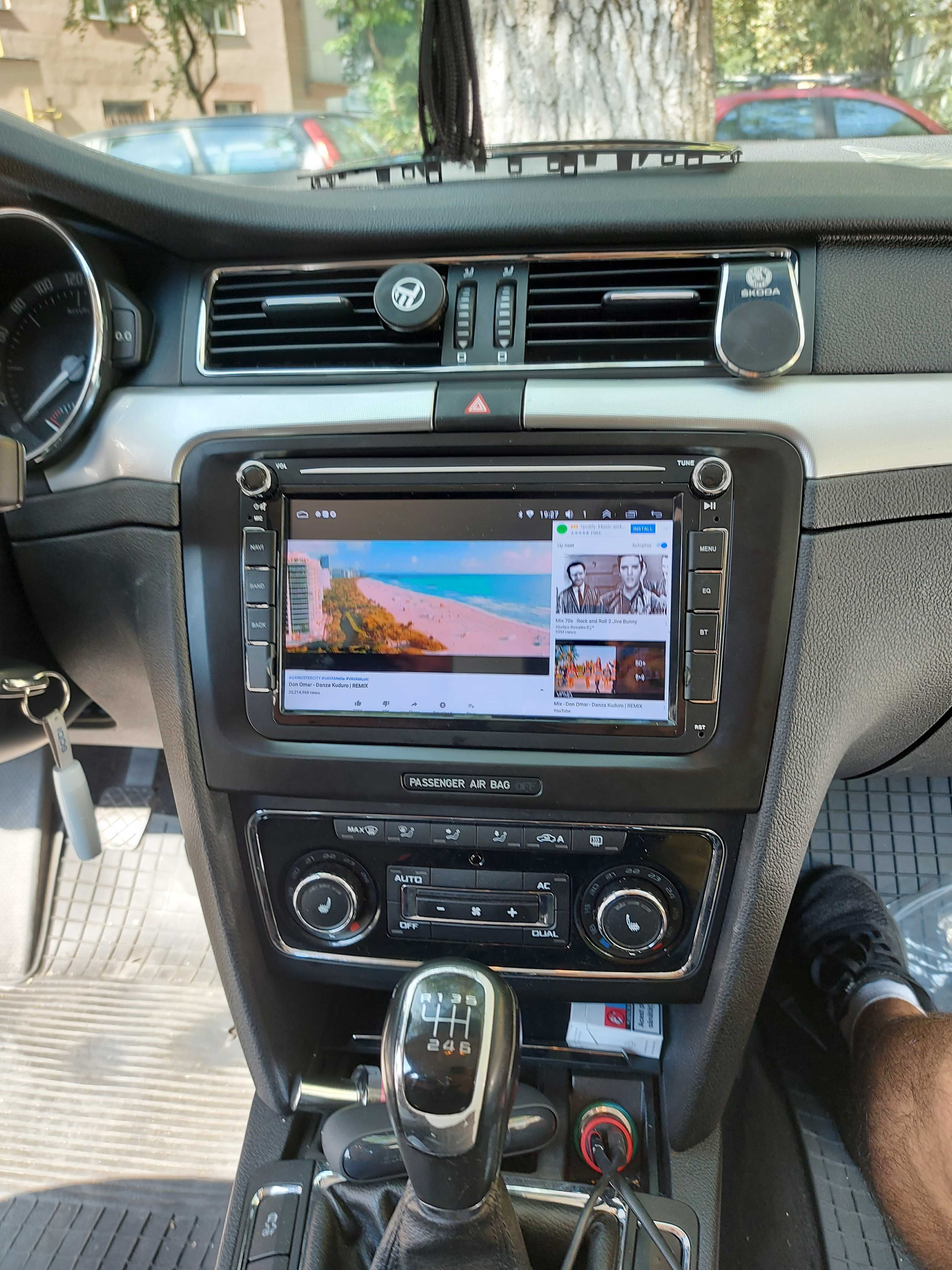 Navigatie Android Passat Golf Skoda Seat Waze YouTube GPS BT