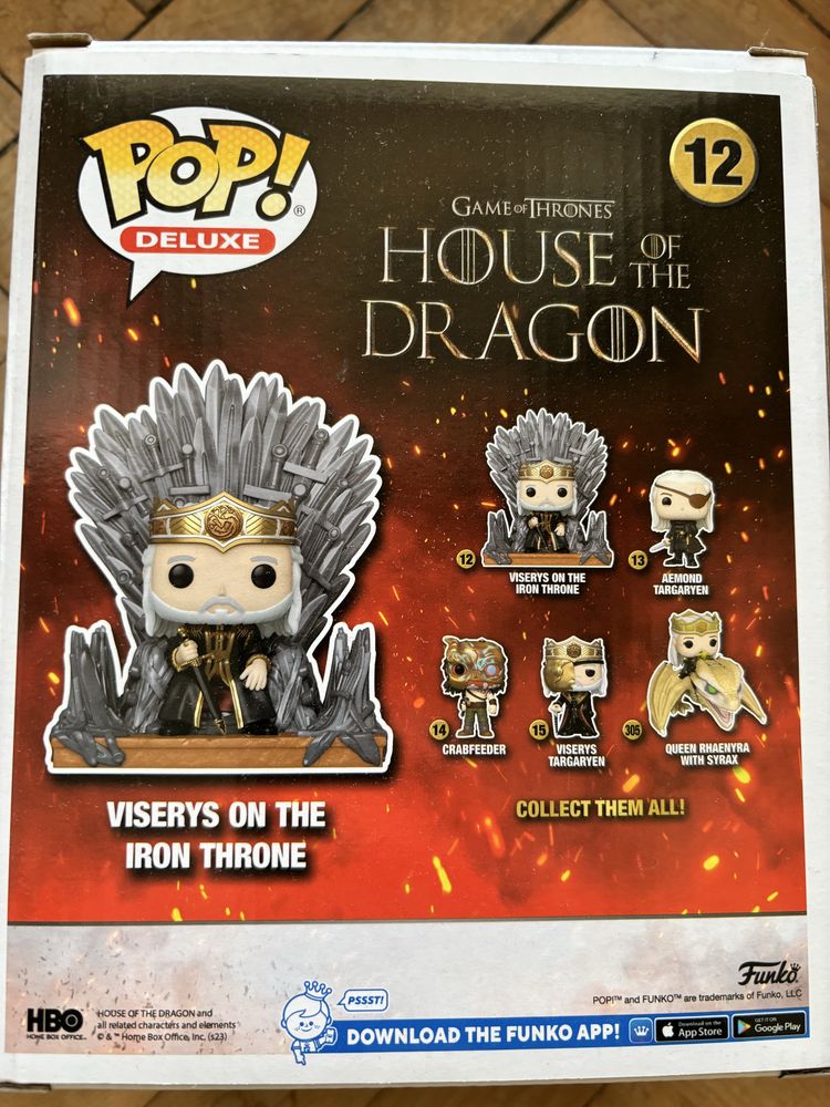 FUNKO POP House of the dragon game of thrones Viserys iron throne
