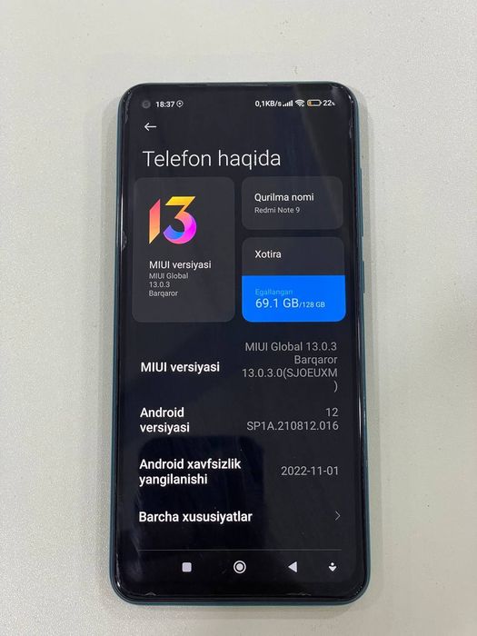 Redmi Note 9
128/4+2gb Ochilmagan tozza bir qo’l ishlatilgan ideal hic