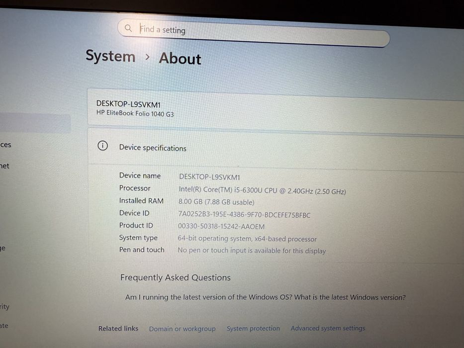 Ultrabook HP Folio 1040 G3 i5 IMPECABIL