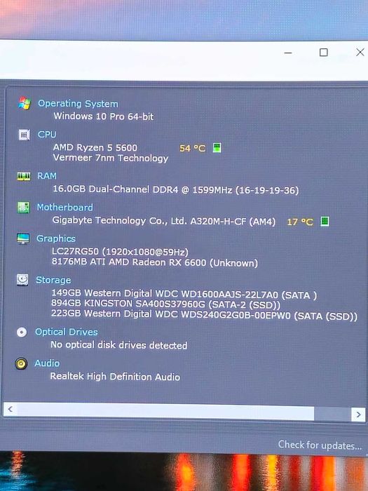 PC GAMING Ryzen 5600, RX 6600 Pulse, 16gb ram, cs 2 - 250-350fps