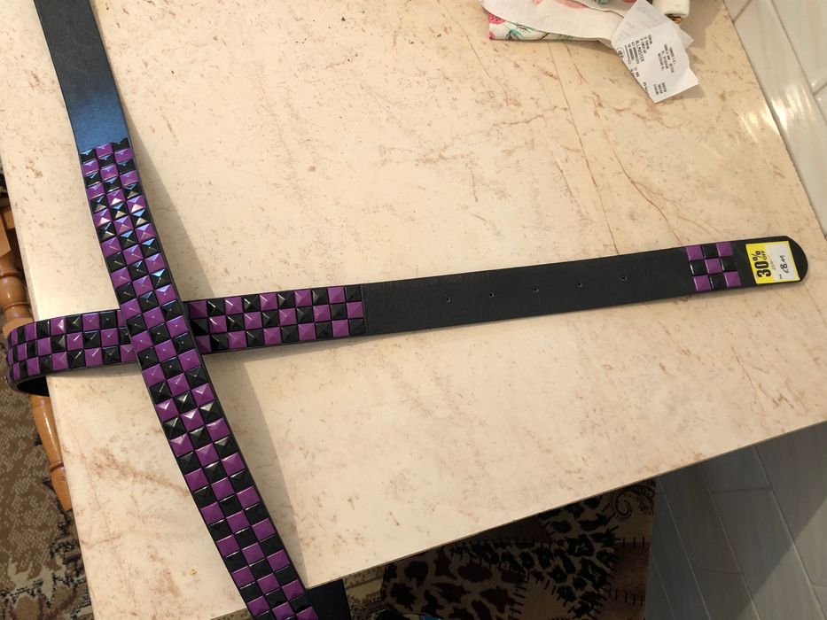 2 curele negru cu mov pentru copii