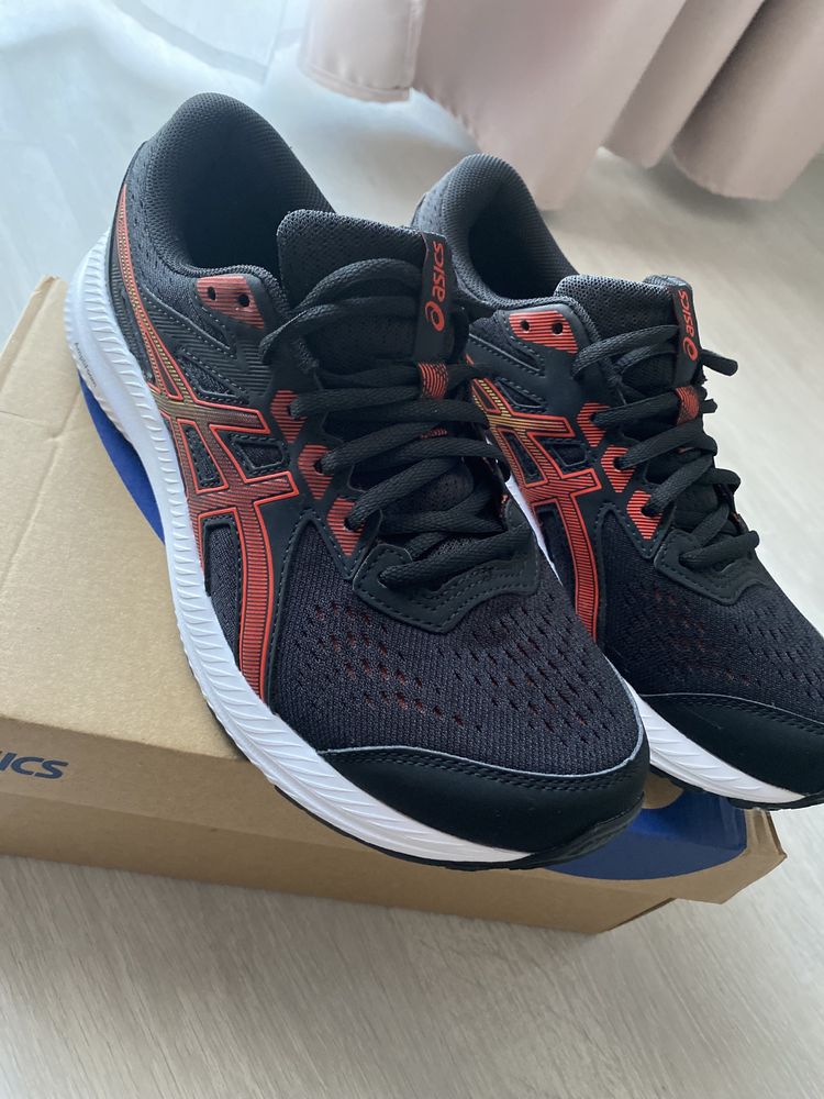 Asics - Pantofi pentru alergare Gel-Contend 8, Negru, Portocaliu, 8