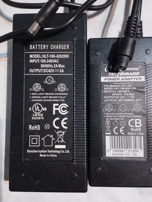 Încărcătoare trotineta, hoverboard, bicicletă Li-ion 24V , 36 V