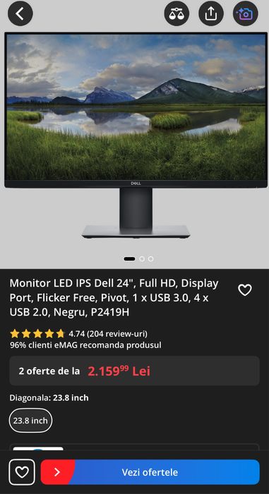 Monitor DELL 24” - P2419H