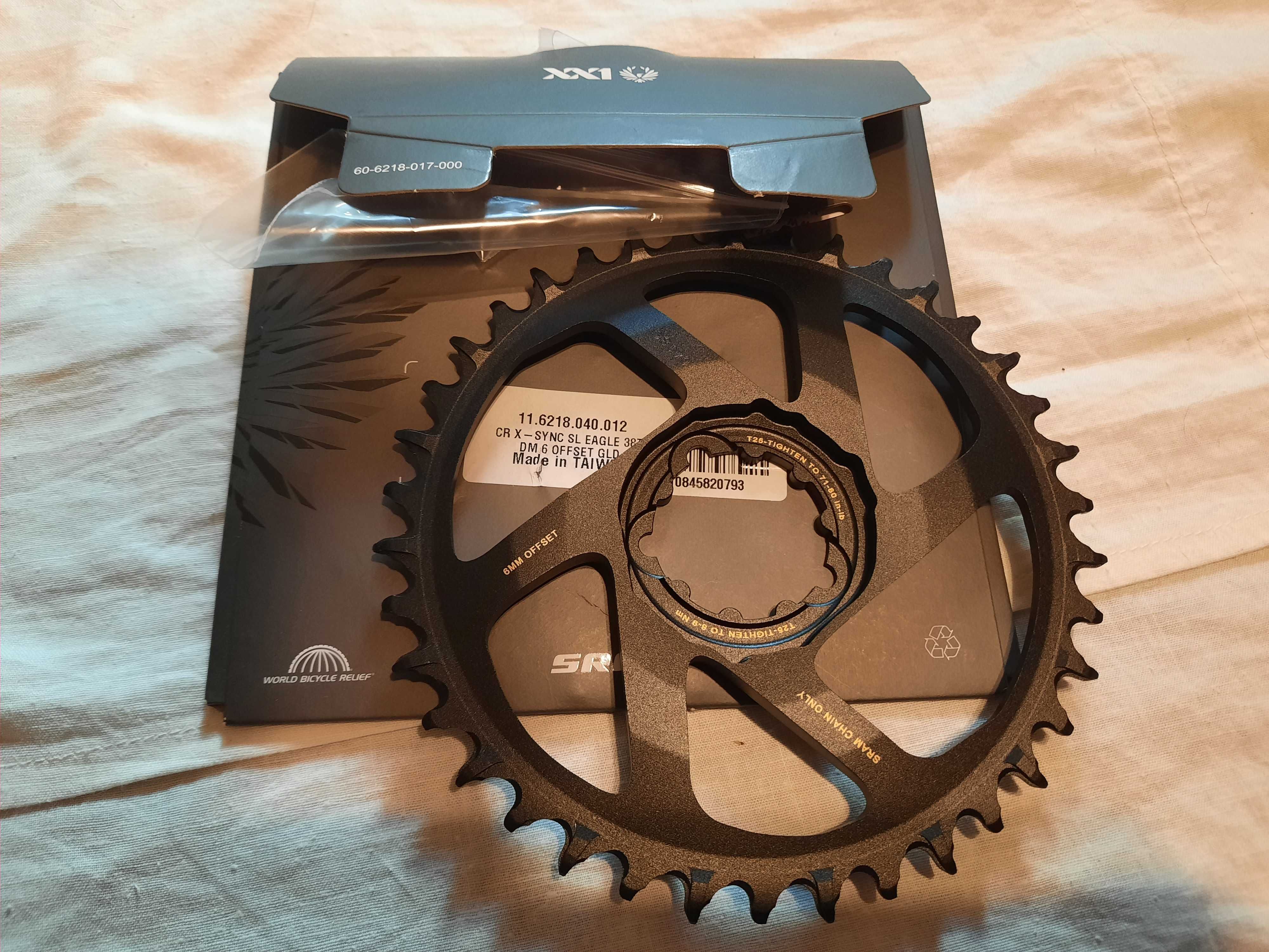 Foaie sram x-sync 2 xx1 eagle gold 38 6mm offset noua direct mount